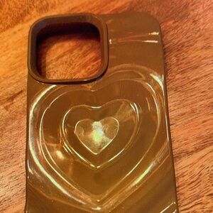 Case-Mate Gold Heart Pattern Phone Case